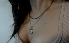 Load image into Gallery viewer, Goddess Medusa 14k Gold Pendant Necklace with Dainty Paperclip Chain
