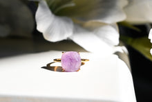 Load image into Gallery viewer, Amethyst Gold Adjustable RIng
