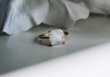 Load image into Gallery viewer, Moonstone Gold Adjustable Ring
