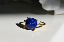 Load image into Gallery viewer, Lapis Lazuli Gold Adjustable Ring
