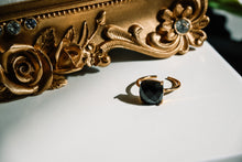 Load image into Gallery viewer, Black Onyx  Gold Adjustable Ring
