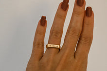 Load image into Gallery viewer, &quot;Deserve&quot; Engraved Gold Stainless Steel Ring | Stackable Ring
