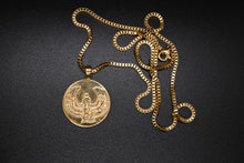 Load image into Gallery viewer, Goddess Isis Pendant | Gold Stainless Steel 2mm Box Chain
