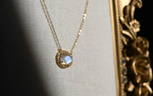 Load image into Gallery viewer, Moonstone CZ Pendant Necklace | Gold Tarnish Resistant Adjustable Necklace
