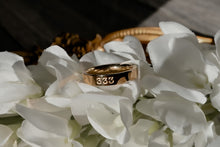 Load image into Gallery viewer, 333 Angel Number | 14k Gold Ring
