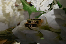 Load image into Gallery viewer, GOLDEN CODES | Angel Numbers | Waterproof + Tarnish Resistant Stackable 14k Gold Ring
